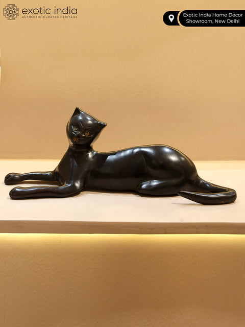 15'' Brass Cat for Home Decor