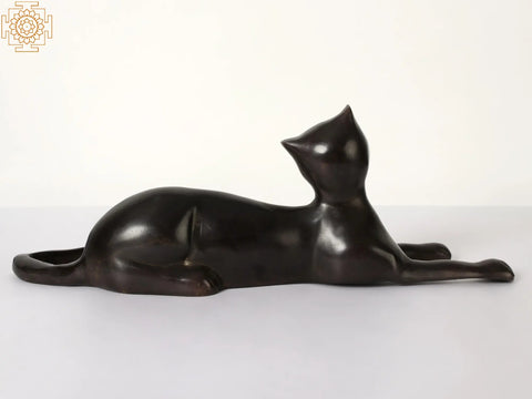 15'' Brass Cat for Home Decor
