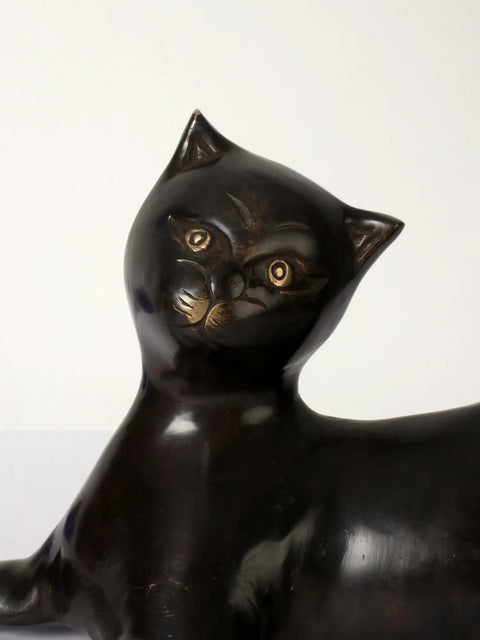 15'' Brass Cat for Home Decor