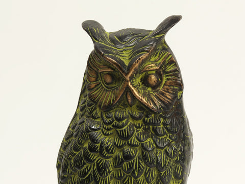 10" Brass Decorative Owl | Home Decor