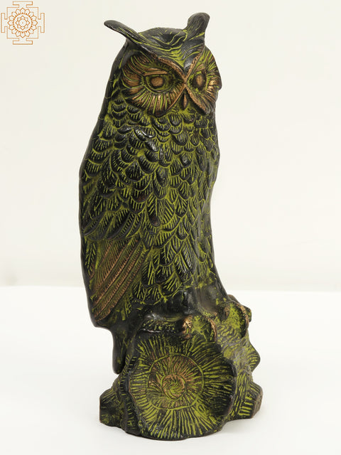 10" Brass Decorative Owl | Home Decor