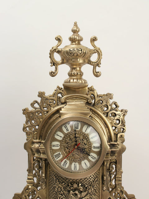 23" Designer Tabletop Brass Clock | Made in India