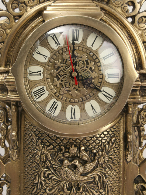 23" Designer Tabletop Brass Clock | Made in India