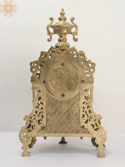 23" Designer Tabletop Brass Clock | Made in India