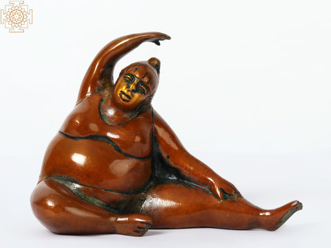 14" Brass Yoga Ladies | Home Decor