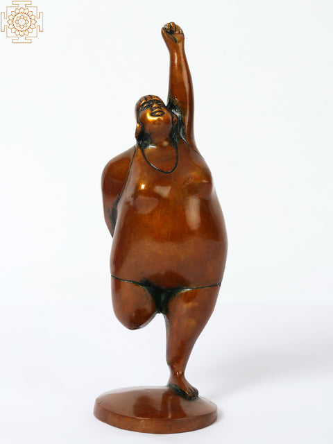 14" Brass Yoga Ladies | Home Decor