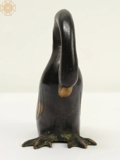 6" Small Brass Decorative Swan