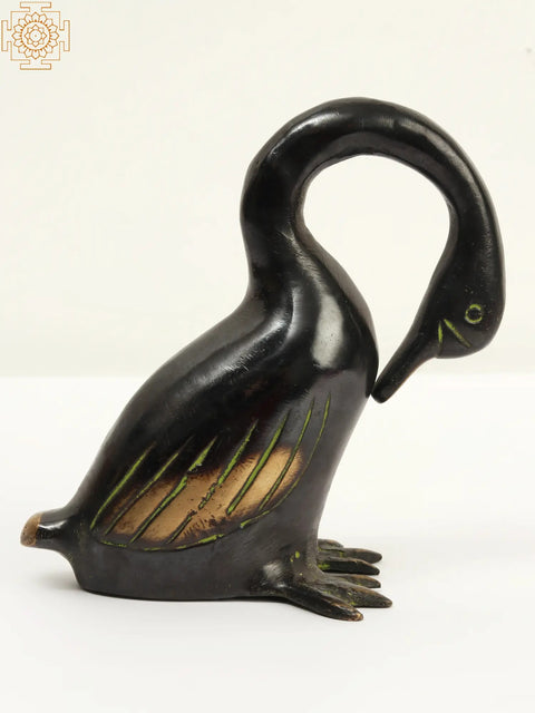 6" Small Brass Decorative Swan