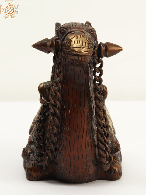 7" Brass Sitting Camel Statue | Home Decor