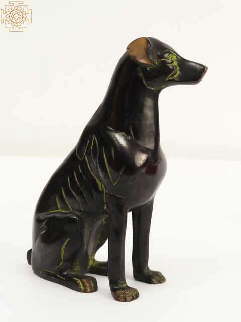 7" Brass Dog Statue | Home Decor