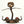 11" Designer Lamp with Elephnats in Brass