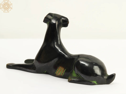 9" Brass Dog Statue | Home Decor
