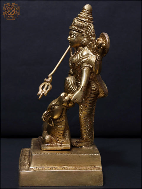 7" Brass Goddess Mahishasuramardini Durga Sculpture