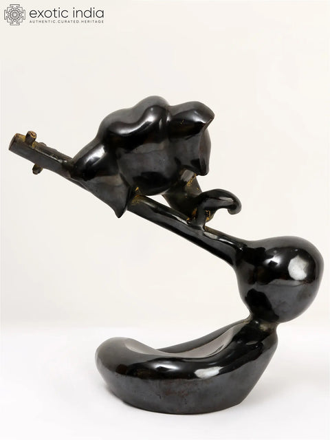10" Brass Stylized Sitar Ganesha