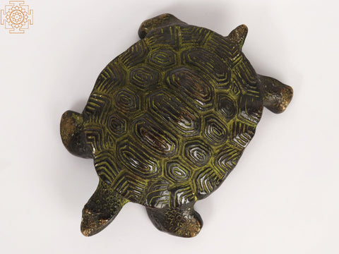 8" Brass Decorative Tortoise Statue