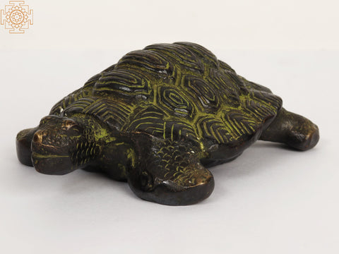 8" Brass Decorative Tortoise Statue