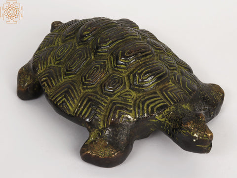 8" Brass Decorative Tortoise Statue