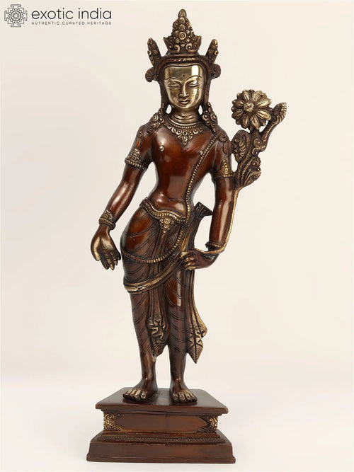 16" Brass Padmapani Avalokiteshvara Statue Handmade