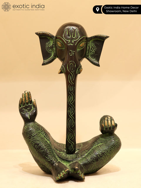 9" Brass Stylish Ganesha