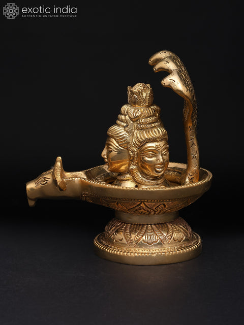 4" Small Brass Shivalinga Idol with Sheshnag | Made in India