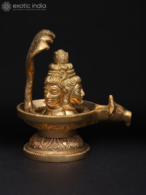4" Small Brass Shivalinga Idol with Sheshnag | Made in India