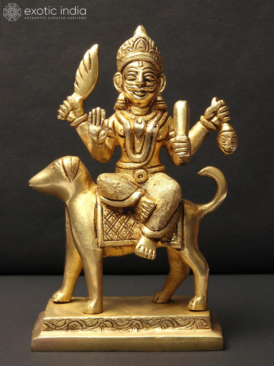 6" Small Brass Goddess Hadkai Handmade Statue