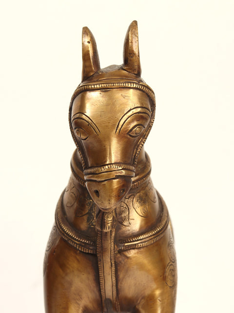 12" Brass Decorative Horse Statue