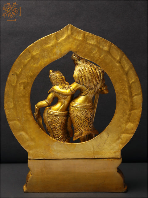 10" Dancing Shiva Parvati | Brass Statue