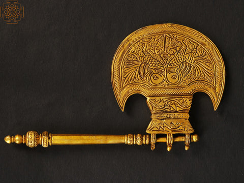 7" Brass Decorative Hand-Held Pankha