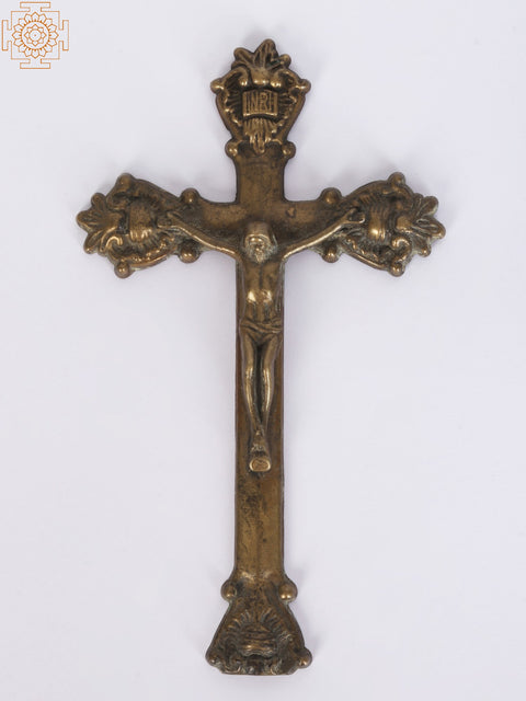 7" Brass Crucifix | Jesus Christ on Cross