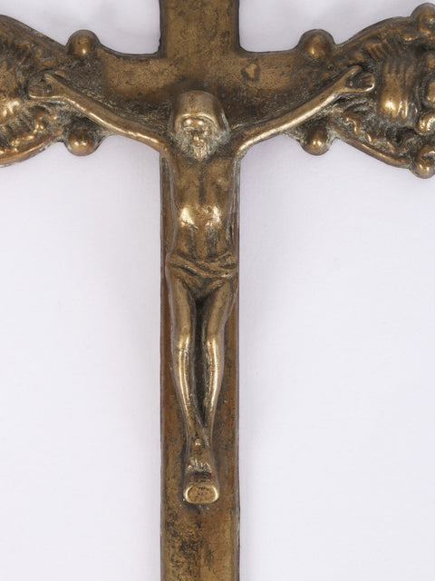7" Brass Crucifix | Jesus Christ on Cross