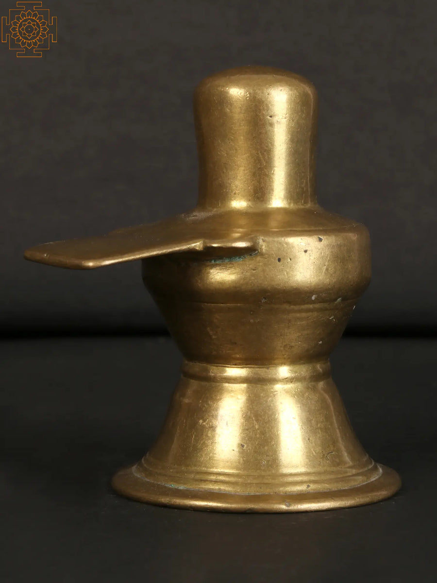 2" Brass Shivalinga Statue for Pooja