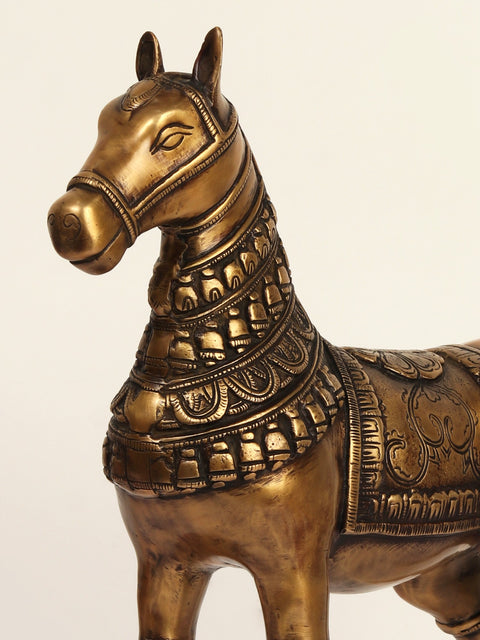 16" Decorative Horse | Brass Statue