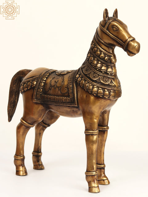 16" Decorative Horse | Brass Statue