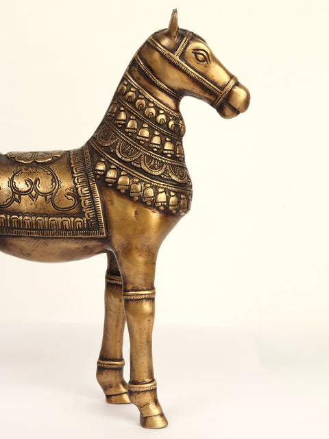 16" Decorative Horse | Brass Statue