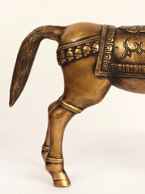 16" Decorative Horse | Brass Statue