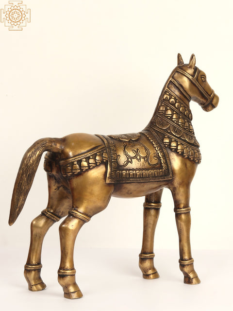 16" Decorative Horse | Brass Statue
