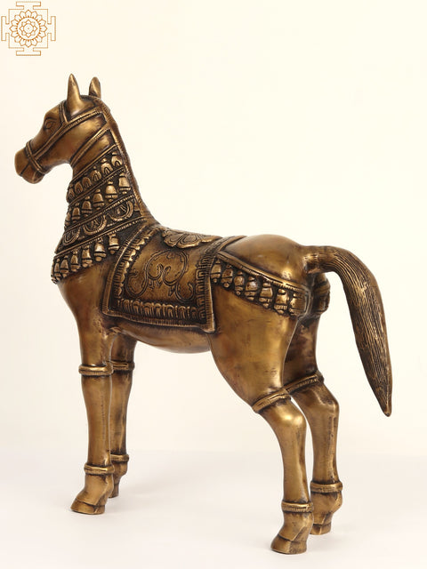 16" Decorative Horse | Brass Statue