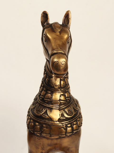 16" Decorative Horse | Brass Statue