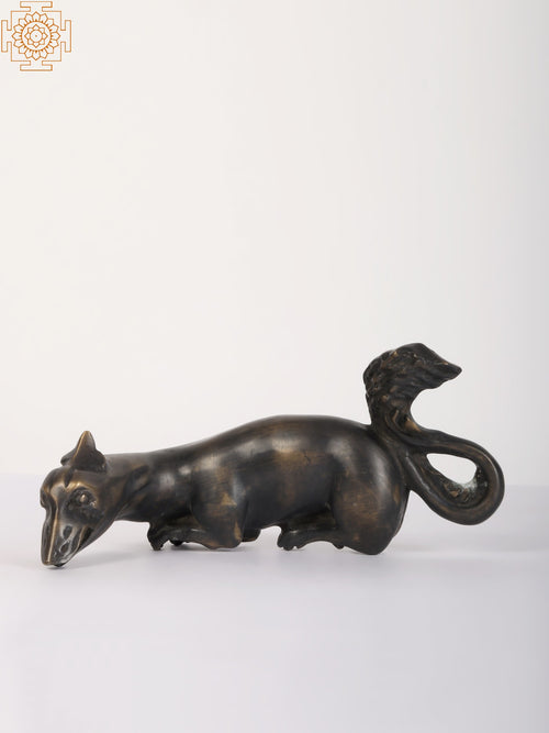 10" Brass Dinosaur Animal Figurine for Home Decor