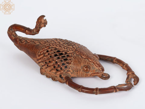 7" Small Tribal Crab in Brass | Table and Wall Decor Both