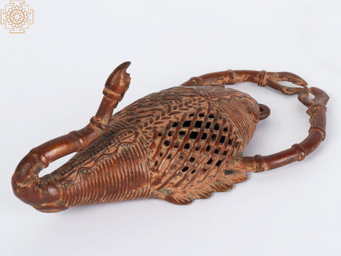 7" Small Tribal Crab in Brass | Table and Wall Decor Both