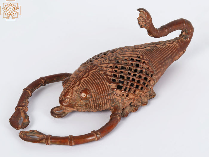 7" Small Tribal Crab in Brass | Table and Wall Decor Both