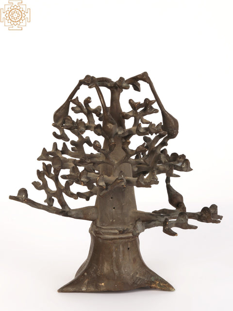 9" Decorative Vintage Tree in Brass | Home Decor