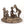6" Community Meal | Tribal Brass Statue