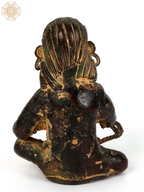 4" The Potter (Can be Use as Candle Stand) | Tribal Brass Statue
