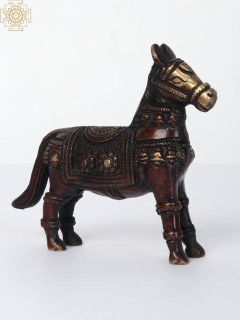 4" Small Decorative Horse in Brass | Home Decor Item