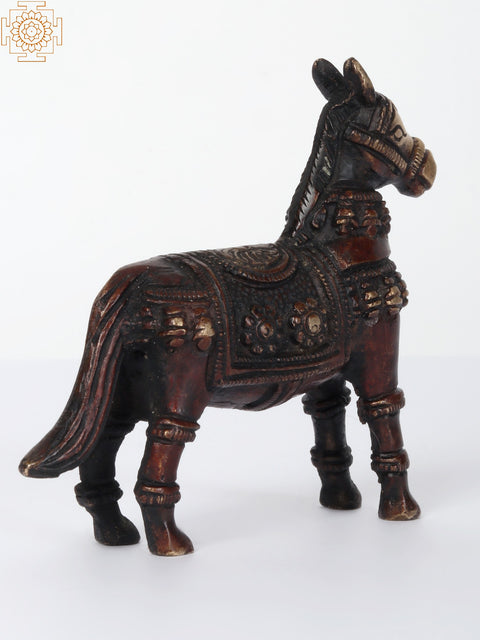 4" Small Decorative Horse in Brass | Home Decor Item