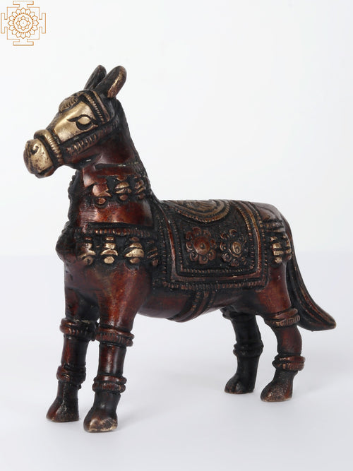 4" Handmade Brass Horse Statue for Home Decor