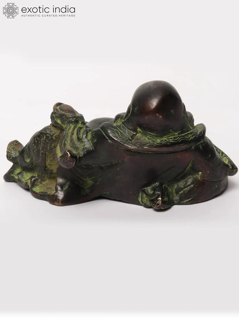 5" Small Laughing Buddha (Budai) Brass Statue